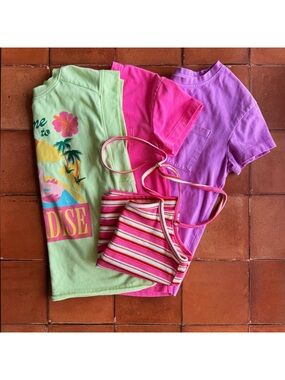 Girl’s Sz 8 Old Navy / Cat & Jack Spring / Summer T-Shirt Tank Top Bundle EUC